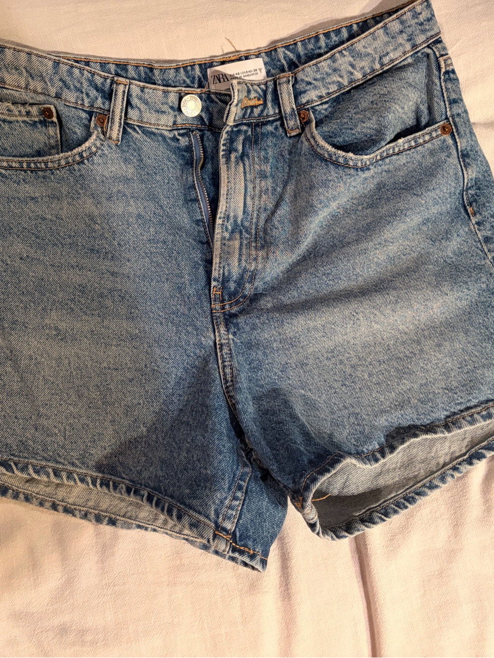 Zara Light Blue Denim Cutoff Shorts
